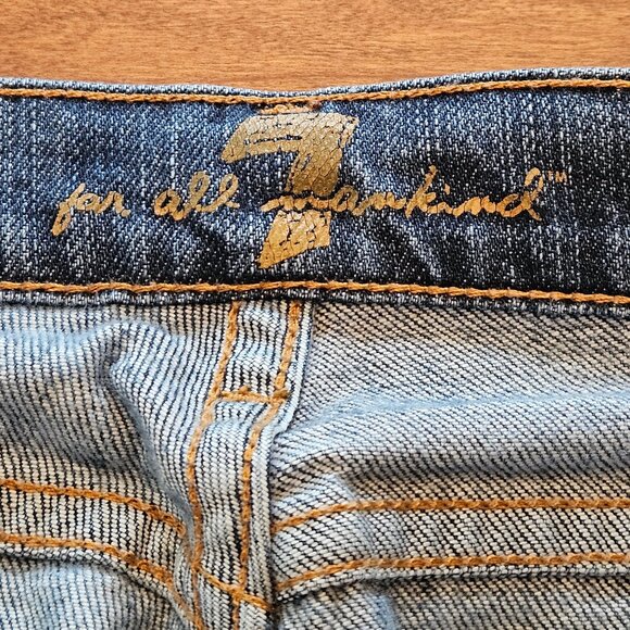 7 For All Mankind Women's Low Rise, Boot Cut Jeans, 29x33 - Picture 5 of 14
